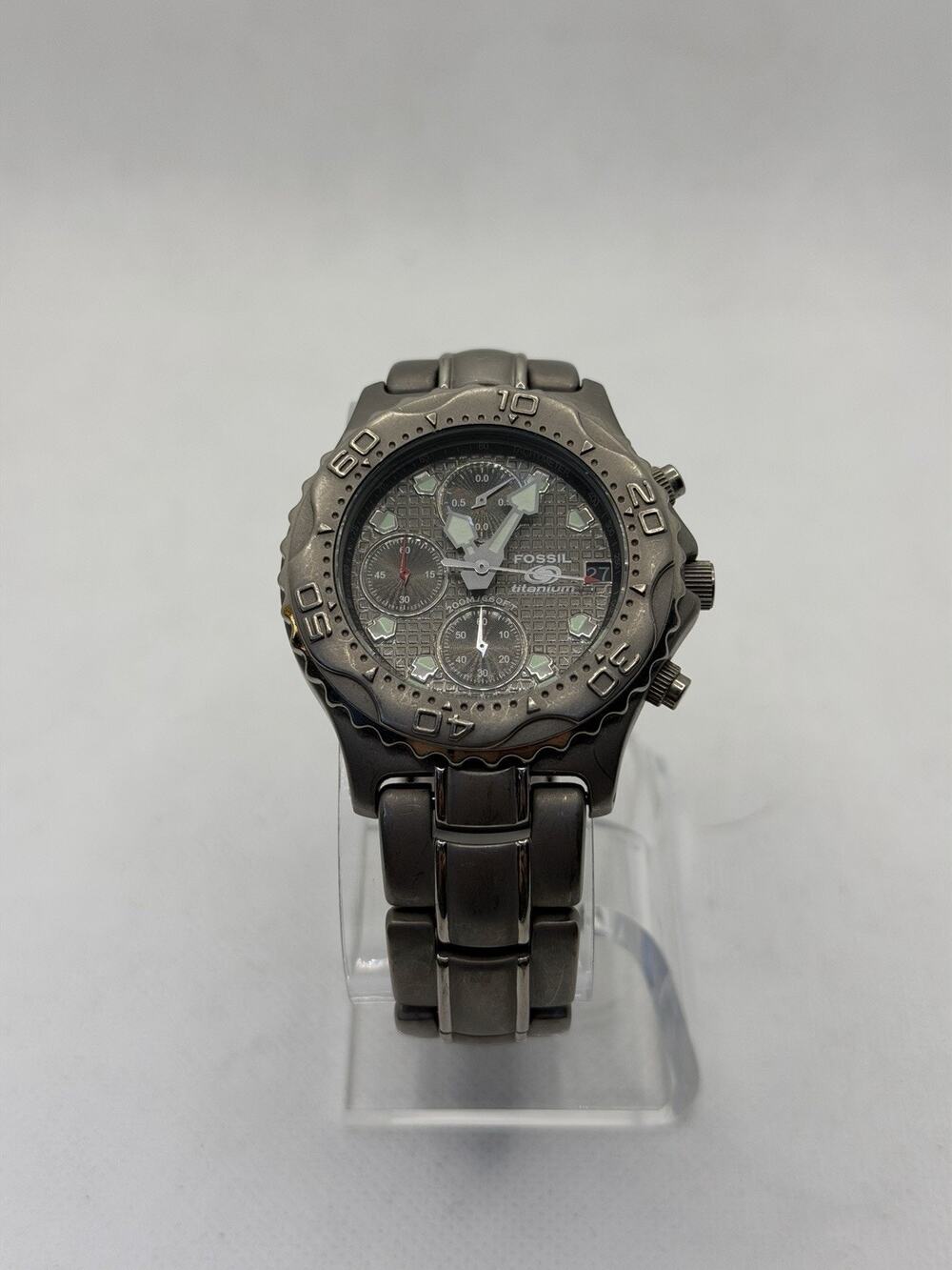 FOSSIL Blue Speedway TI-5010 Men's Grey Dial Titanium Chronograph Wrist Watch